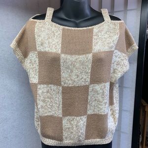 Beige Sweater Knit Top  NWOT